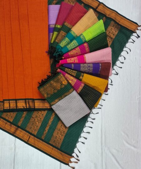 Checked Design Saree