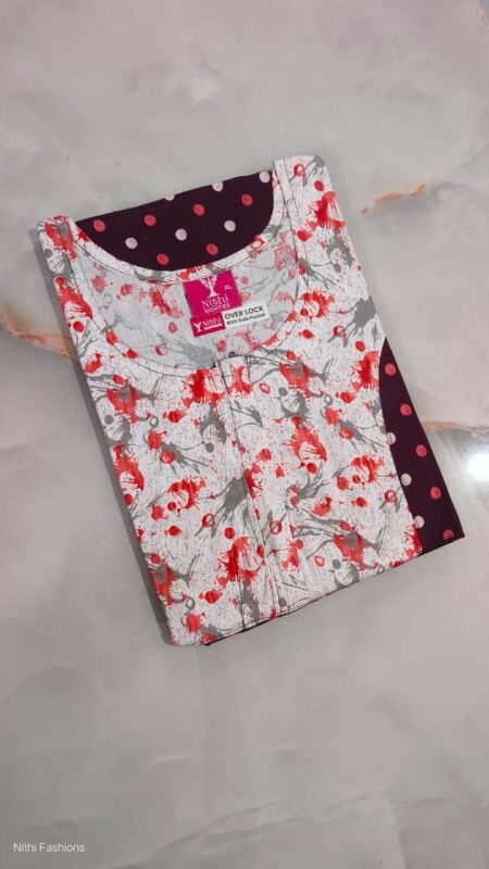 Pure Cotton Nighty NF2509PCN12 (with Zip)