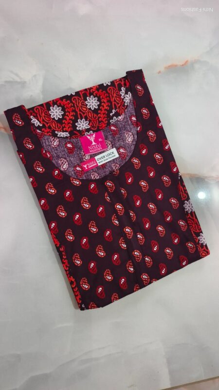 Pure Cotton Nighty NF2509PCN22 (with Zip)