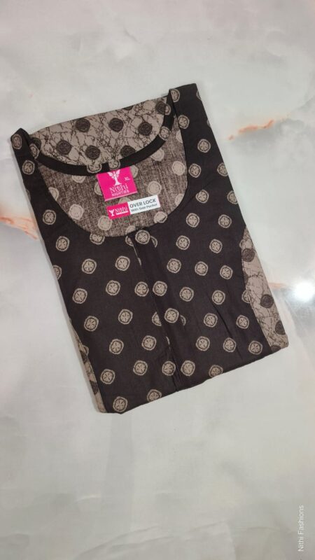 Pure Cotton Nighty NF2509PCN03 (with Zip)