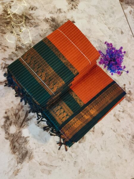 Kalyani Cotton Checked Saree NF2509KCC02