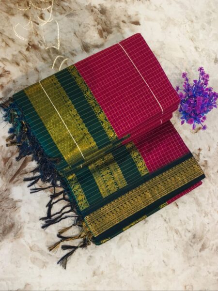 Kalyani Cotton Checked Saree NF2509KCC04